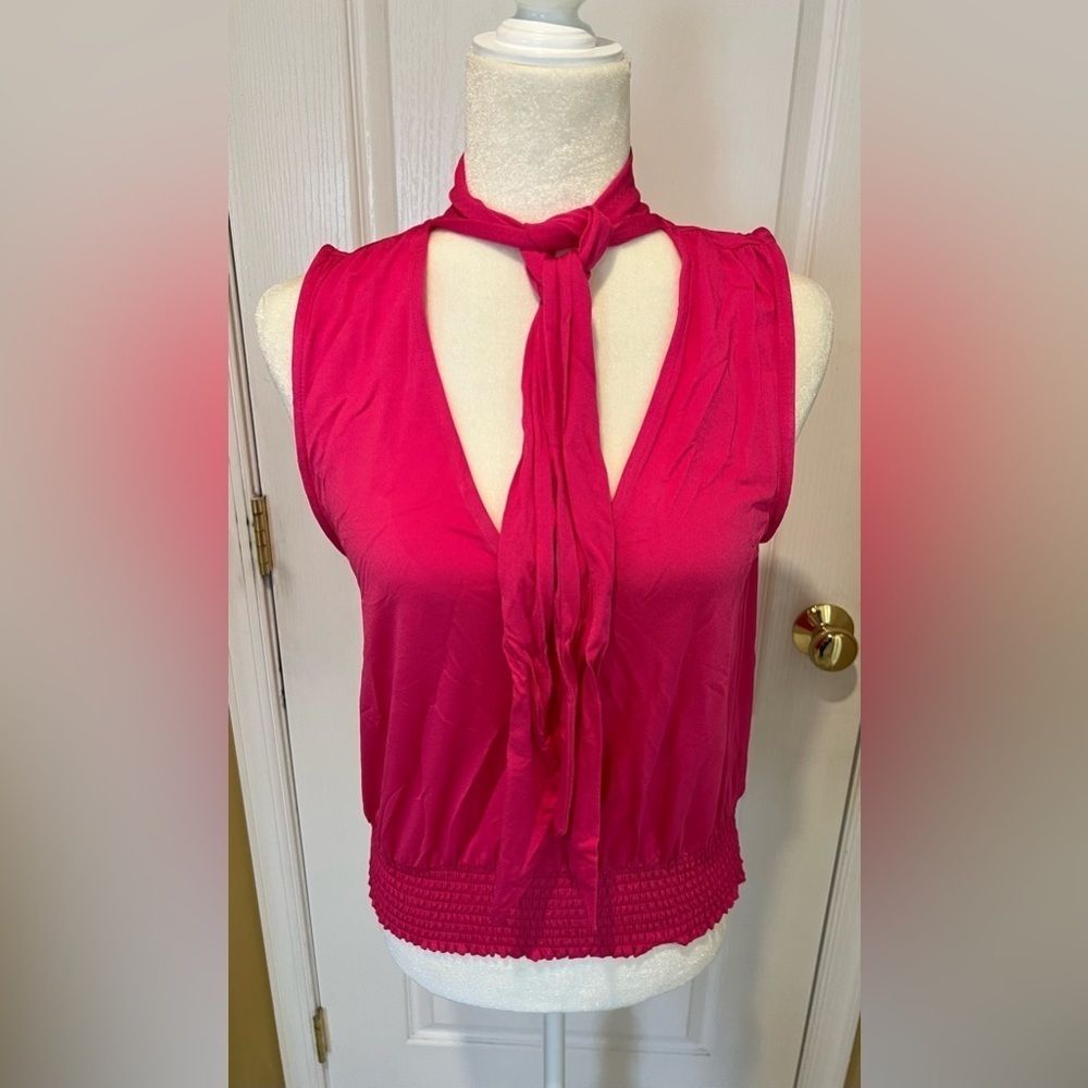 Anthropologie NWT pink halter top size small